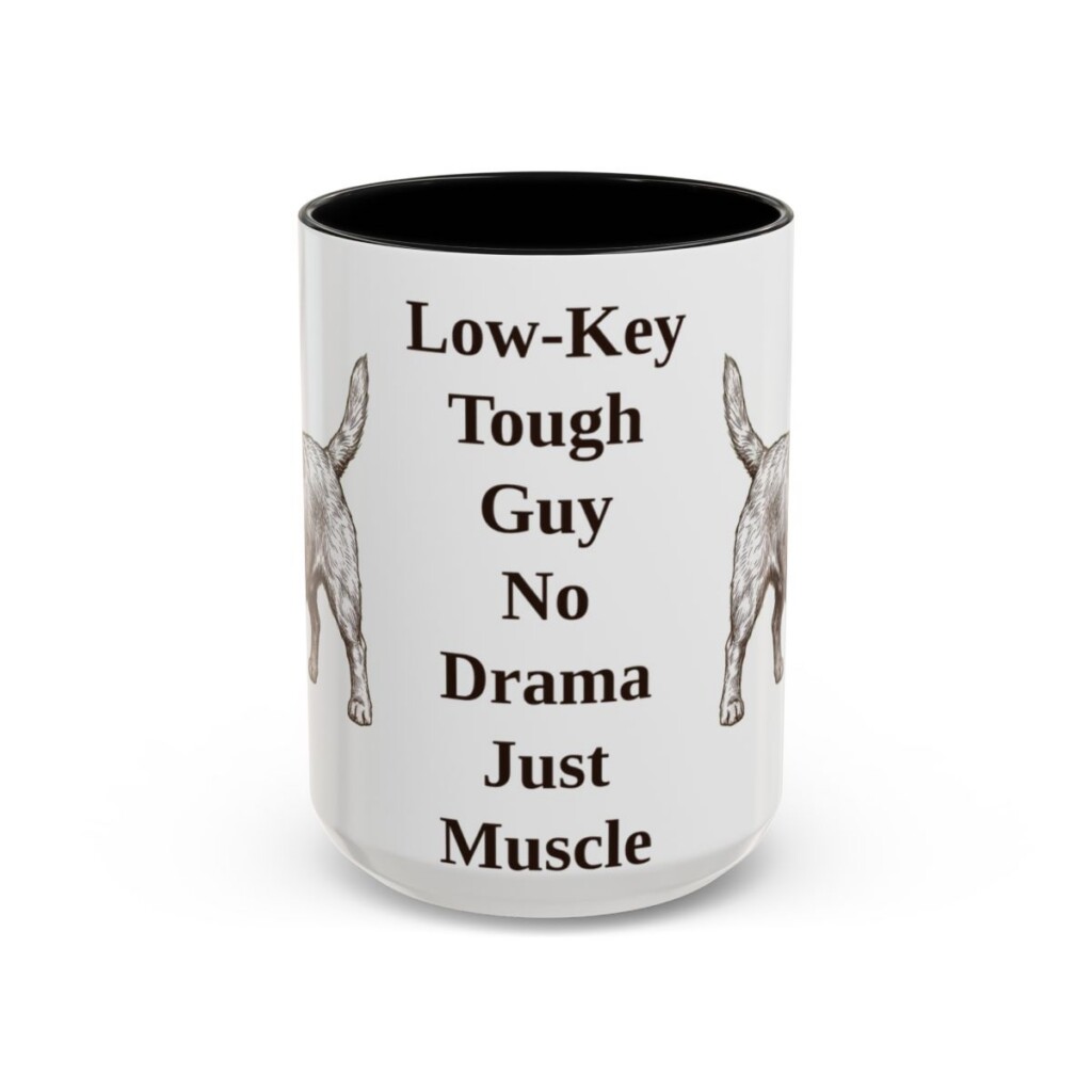 15oz Funny Glen of Imaal Terrier Mug, Black, front view