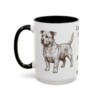 15oz Funny Glen of Imaal Terrier Mug, Black, left side view