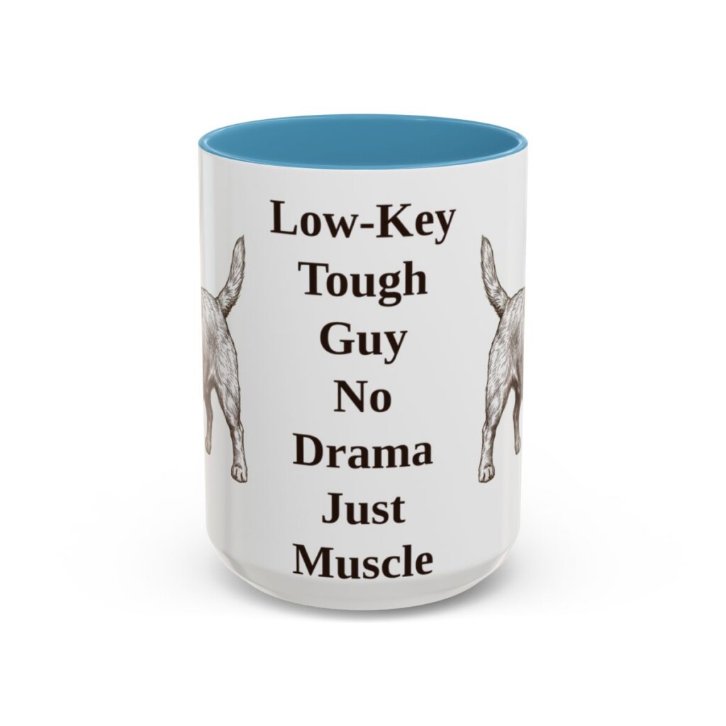 15oz Funny Glen of Imaal Terrier Mug, Light Blue, front view