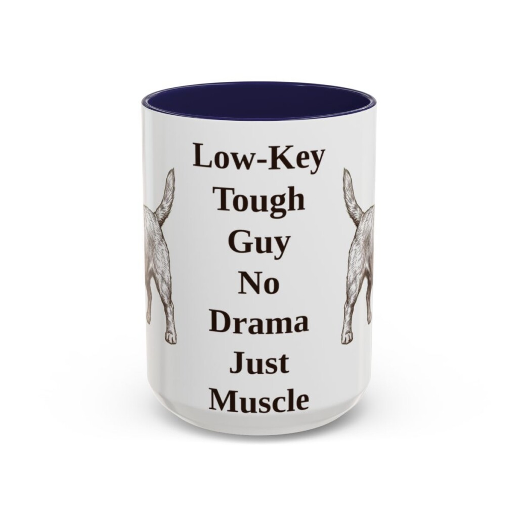 15oz Funny Glen of Imaal Terrier Mug, Navy, front view