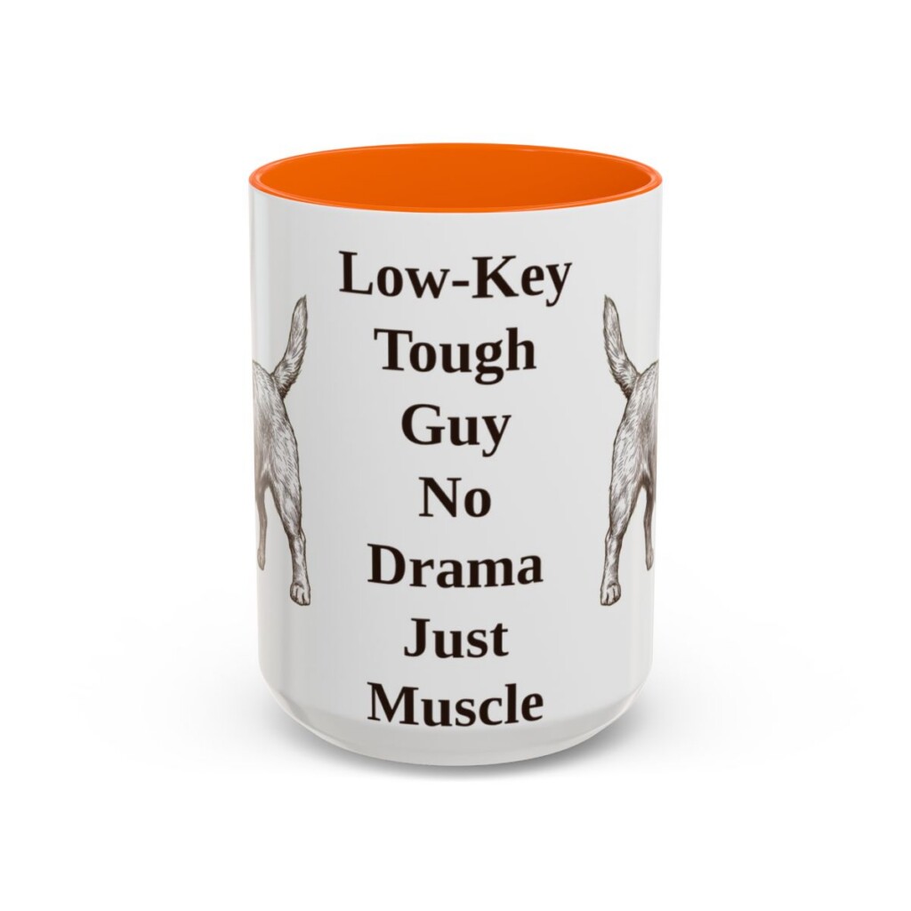 15oz Funny Glen of Imaal Terrier Mug, Orange, front view