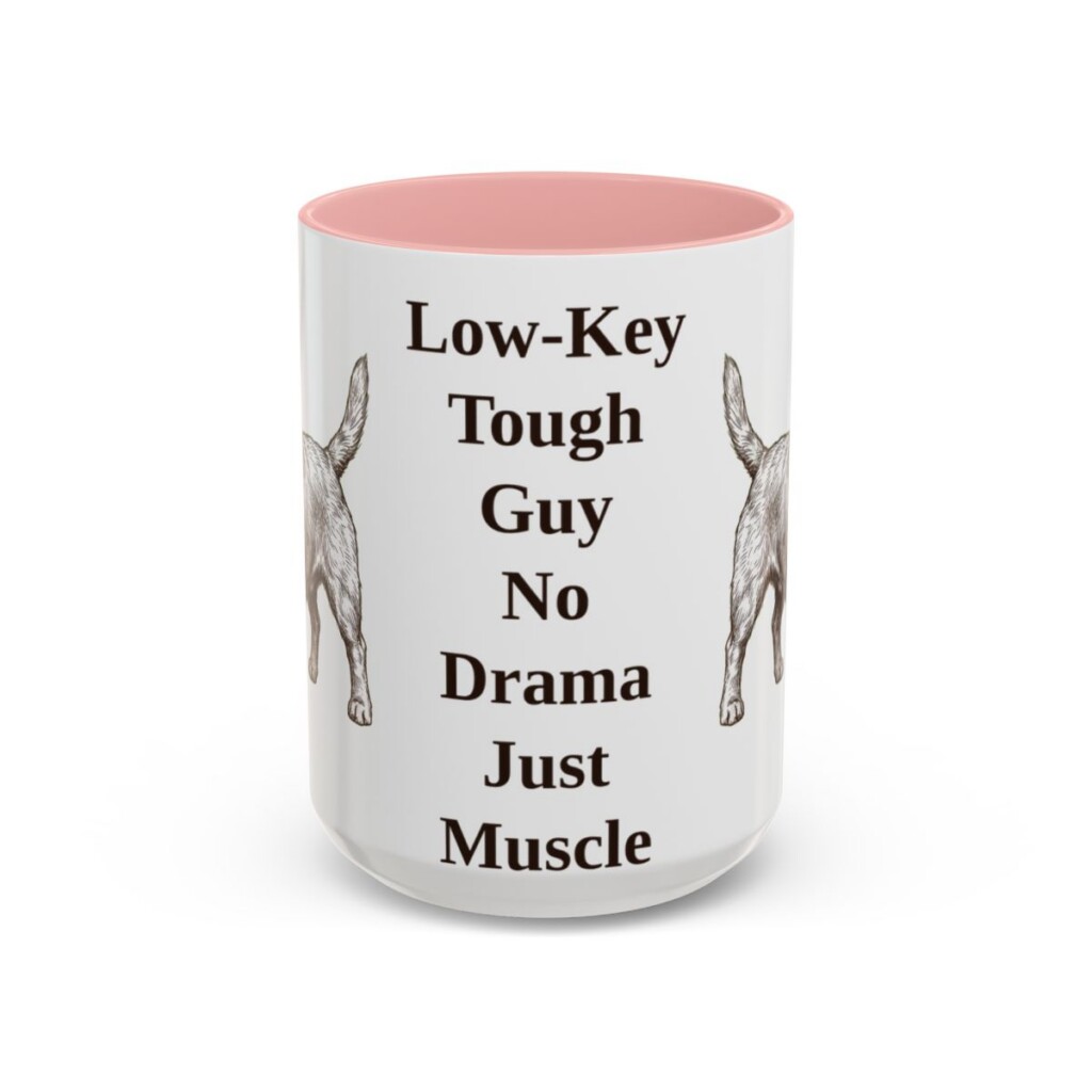 15oz Funny Glen of Imaal Terrier Mug, Pink, front view