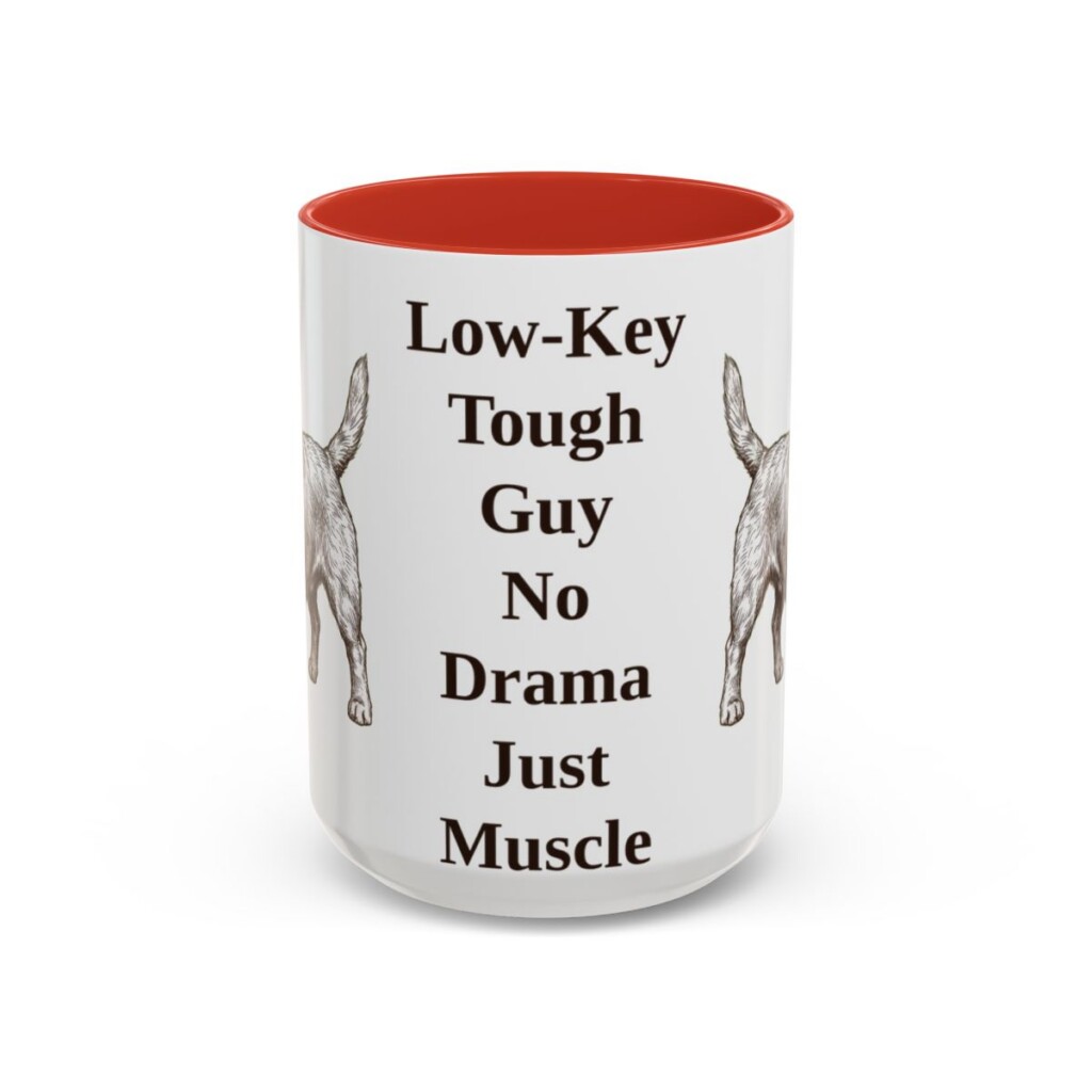 15oz Funny Glen of Imaal Terrier Mug, Red, front view