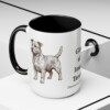 15oz Glen of Imaal Terrier Latin Mug, Black, lifestyle photo