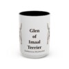 15oz Glen of Imaal Terrier Latin Mug, Black, front view