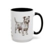 15oz Glen of Imaal Terrier Latin Mug, Black, right side view
