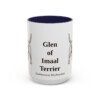 15oz Glen of Imaal Terrier Latin Mug, Navy, front view
