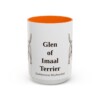 15oz Glen of Imaal Terrier Latin Mug, Orange, front view