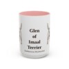 15oz Glen of Imaal Terrier Latin Mug, Pink, front view