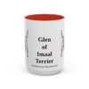 15oz Glen of Imaal Terrier Latin Mug, Red, front view