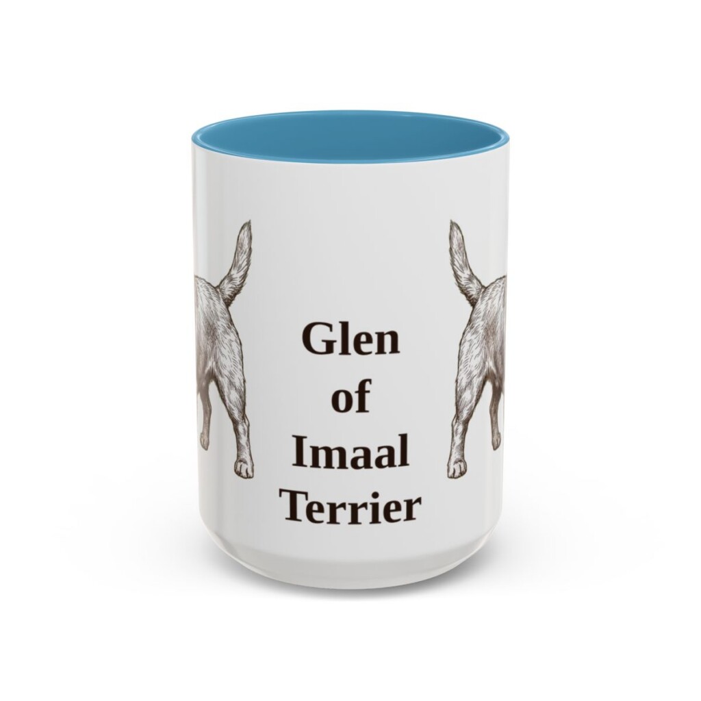 15oz Glen of Imaal Terrier Mug, Light Blue, front view