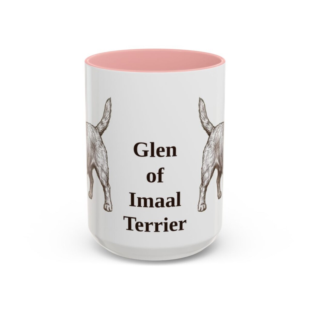 15oz Glen of Imaal Terrier Mug, Pink, front view