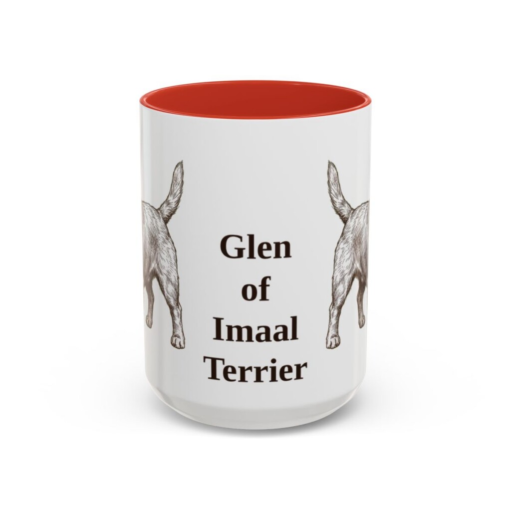15oz Glen of Imaal Terrier Mug, Red, front view