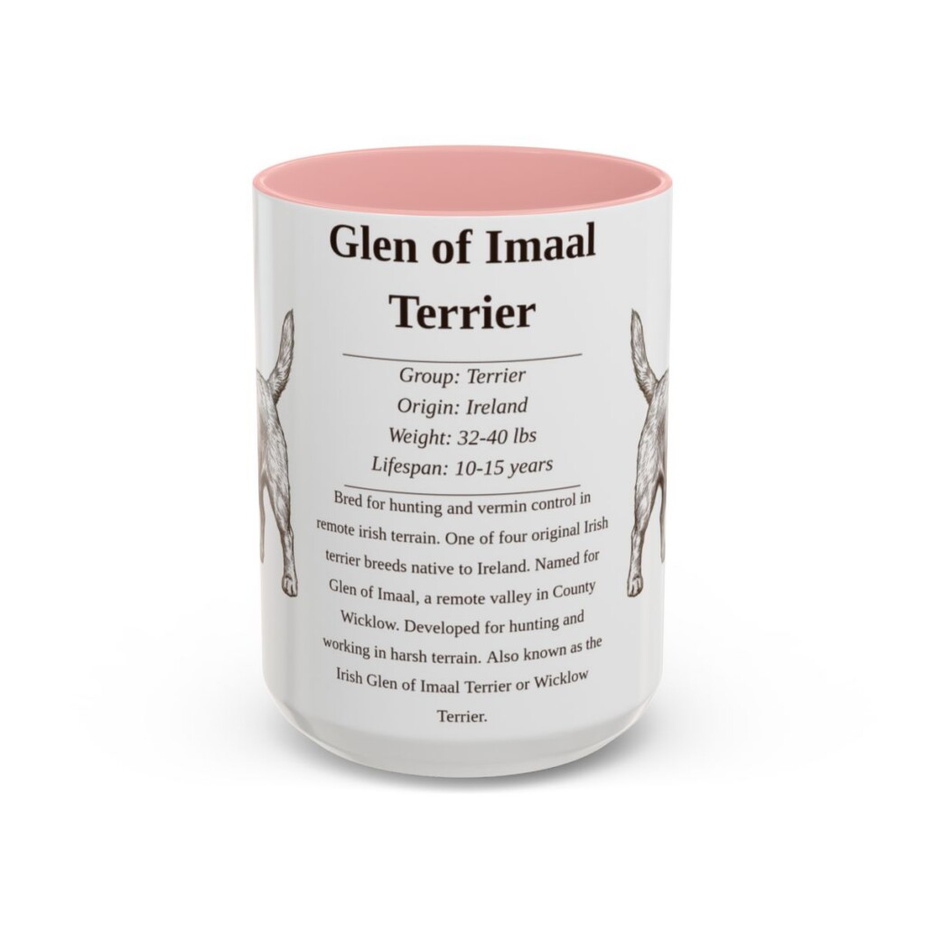 15oz glen of imaal terrier mug, Pink