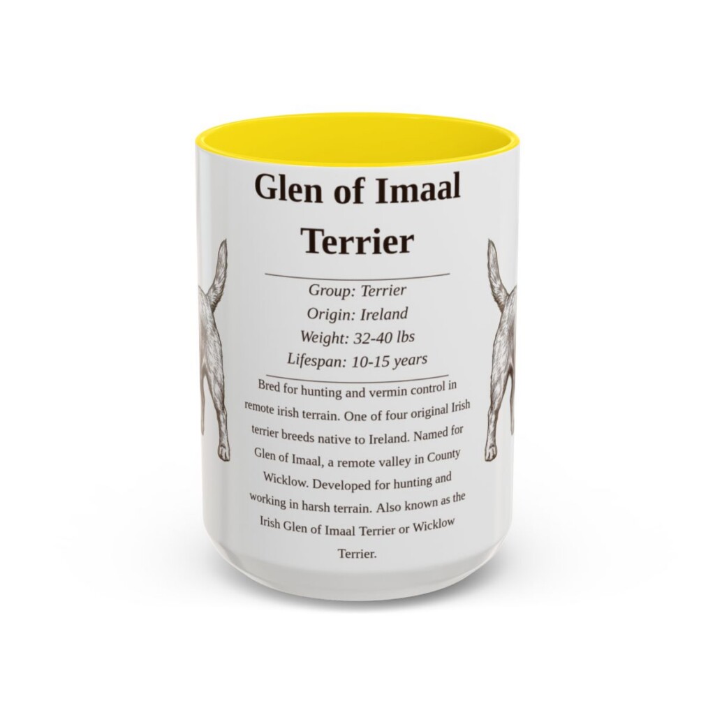 15oz glen of imaal terrier mug, Yellow