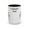 15oz Goldador Dog Dad Mug, Black, front view