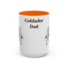 15oz Goldador Dog Dad Mug, Orange, front view
