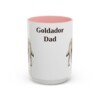 15oz Goldador Dog Dad Mug, Pink, front view