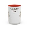 15oz Goldador Dog Dad Mug, Red, front view