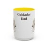 15oz Goldador Dog Dad Mug, Yellow, front view