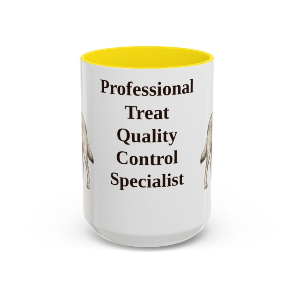 15oz-goldador-mug-humor-yellow 15oz Funny Goldador Mug, Yellow, front view