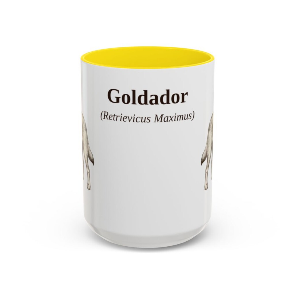 15oz-goldador-mug-latin-yellow 15oz Goldador Latin Mug, Yellow, front view