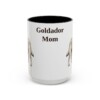15oz Goldador Dog Mom Mug, Black, front view