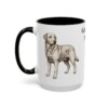 15oz Goldador Dog Mom Mug, Black, left side view
