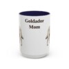 15oz Goldador Dog Mom Mug, Navy, front view
