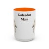 15oz Goldador Dog Mom Mug, Orange, front view