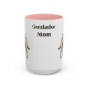 15oz Goldador Dog Mom Mug, Pink, front view