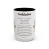 15oz Goldador Mug, Black, front view
