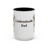 15oz Goldendoodle Dog Dad Mug, Black, front view