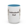 15oz Goldendoodle Dog Dad Mug, Light Blue, front view