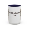 15oz Goldendoodle Dog Dad Mug, Navy, front view