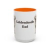 15oz Goldendoodle Dog Dad Mug, Orange, front view