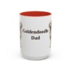 15oz Goldendoodle Dog Dad Mug, Red, front view