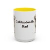 15oz Goldendoodle Dog Dad Mug, Yellow, front view