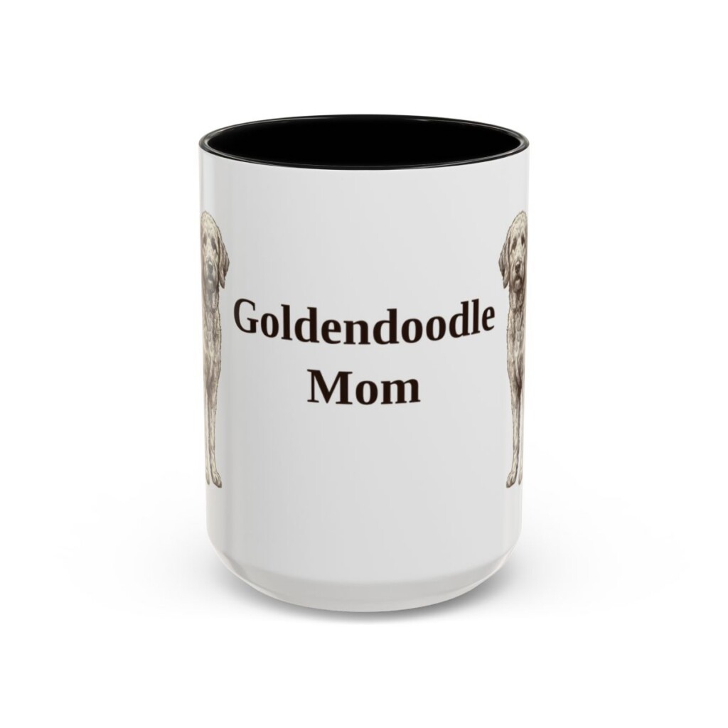 15oz-goldendoodle-mug-mom-black-front 15oz Goldendoodle Dog Mom Mug, Black, front view