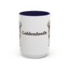 15oz Goldendoodle Mug, Navy, front view