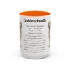 15oz Goldendoodle Mug, Orange, front view