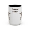 15oz Gordon Setter Mug, Black, front view