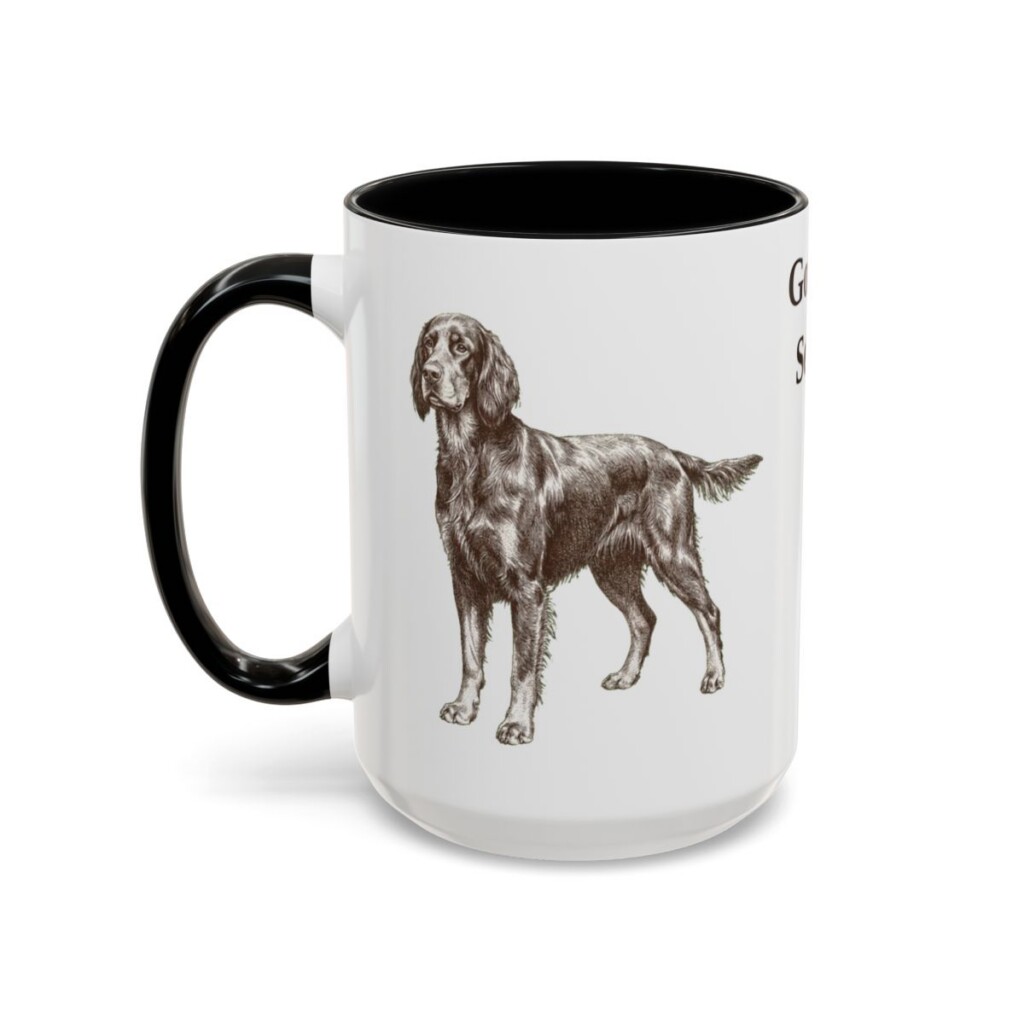 15oz Gordon Setter Mug, Black, left side view