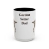 15oz Gordon Setter Dog Dad Mug, Black, front view