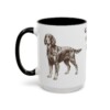 15oz Gordon Setter Dog Dad Mug, Black, left side view