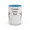 15oz Gordon Setter Dog Dad Mug, Light Blue, front view