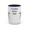 15oz Gordon Setter Dog Dad Mug, Navy, front view