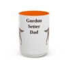 15oz Gordon Setter Dog Dad Mug, Orange, front view