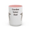 15oz Gordon Setter Dog Dad Mug, Pink, front view