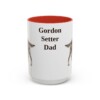 15oz Gordon Setter Dog Dad Mug, Red, front view